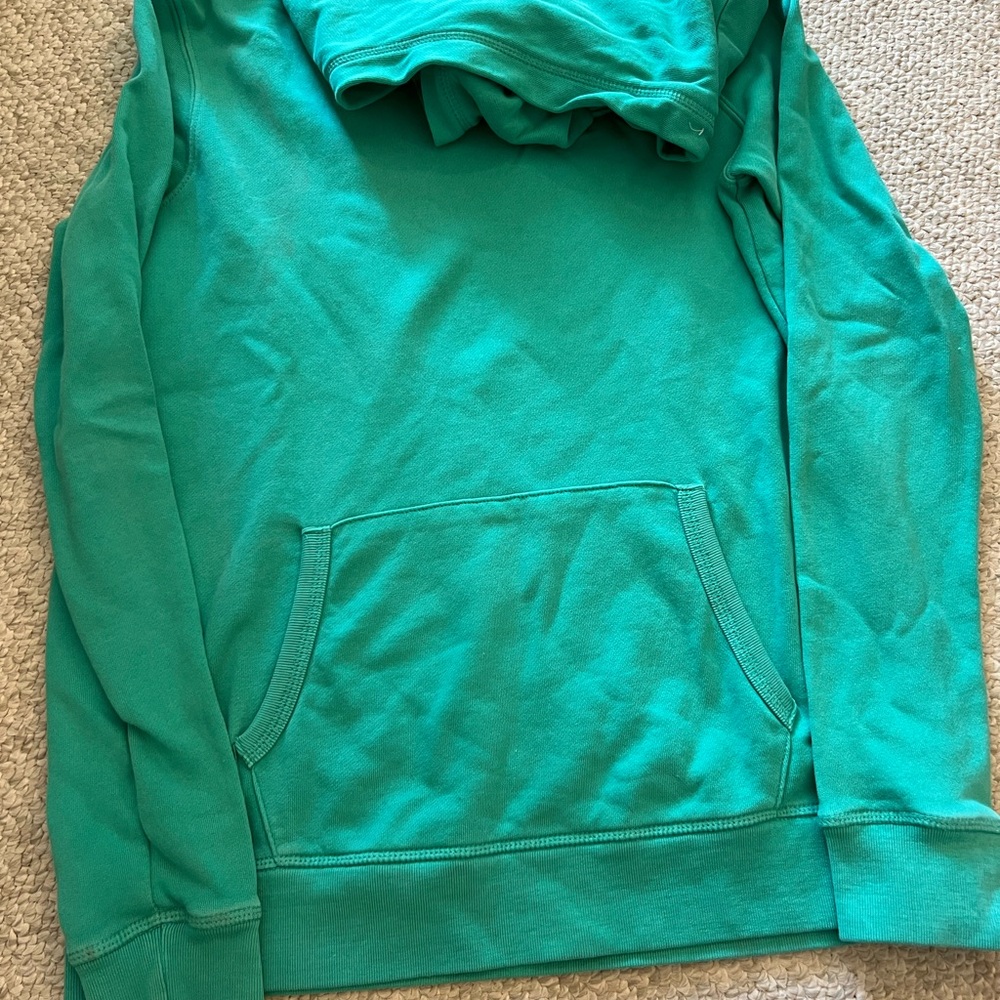 Boys Boden Teal Lightweight Hoodie with Front Pocket